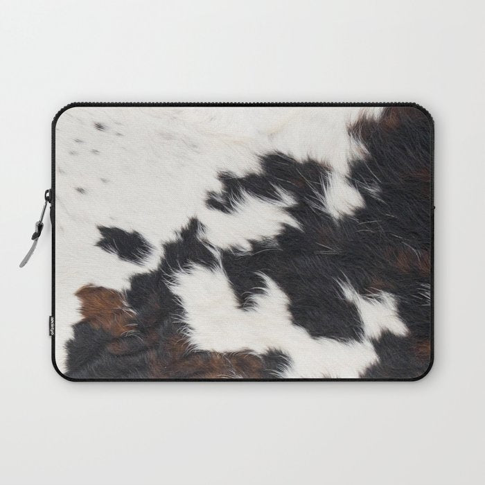 Brown Cowhide Laptop Sleeve Gallery Image 1