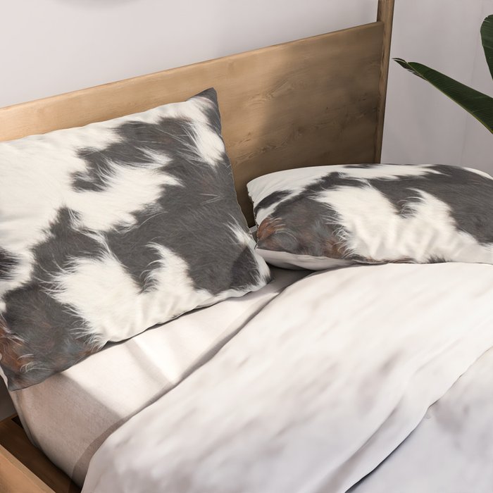 Brown Cowhide Pillow Sham Gallery Image 2