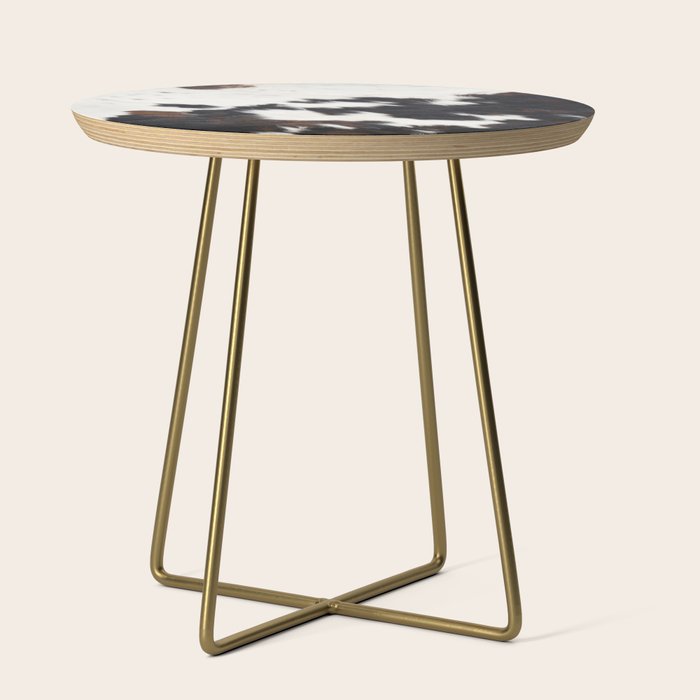 Brown Cowhide Side Table Gallery Image 1