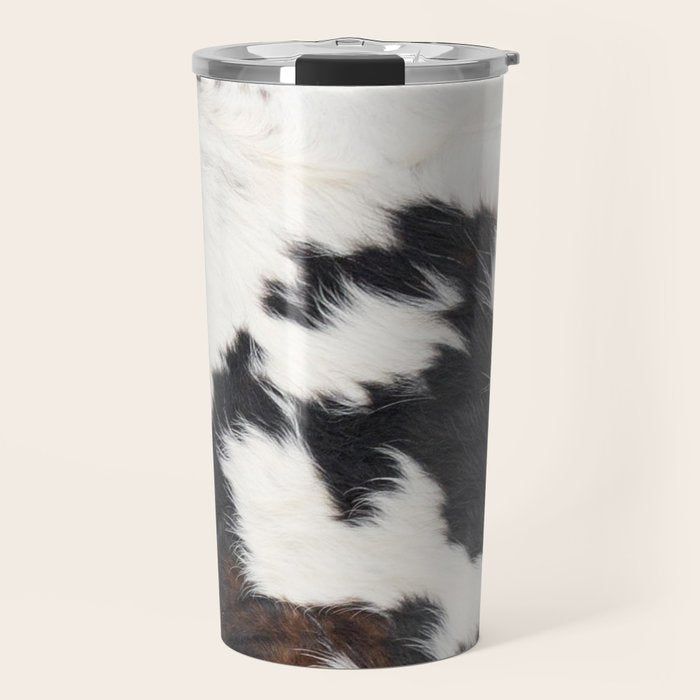Brown Cowhide Travel Mug Gallery Image 1