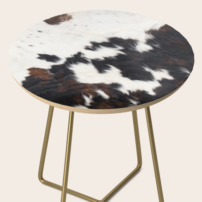 Brown Cowhide Side Table Gallery Image 2