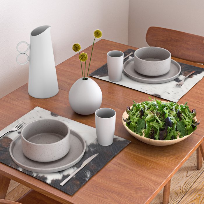 Brown Cowhide Placemat Gallery Image 2