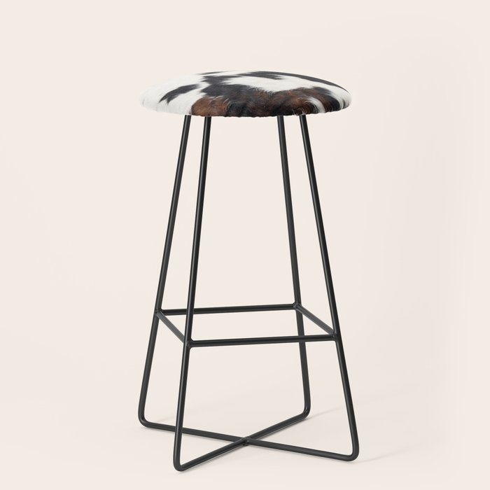 Brown Cowhide Stool Gallery Image 1