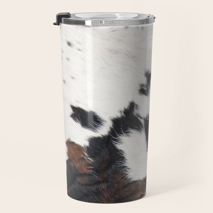 Brown Cowhide Travel Mug Gallery Image 3