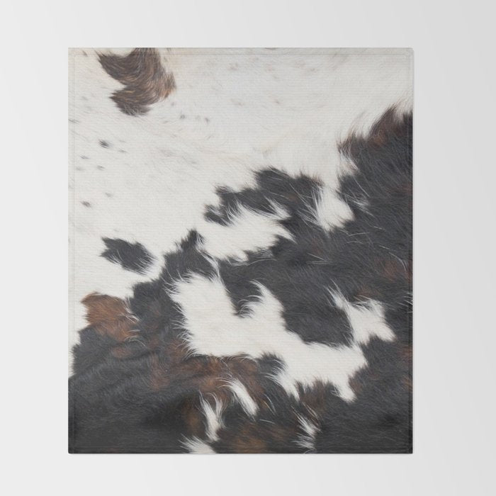 Brown Cowhide Throw Blanket Gallery Image 2