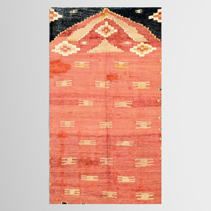 South West Anatolia  Antique Turkish Niche Kilim Print Tablecloth Gallery Image 2
