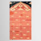 South West Anatolia  Antique Turkish Niche Kilim Print Tablecloth Gallery Image 2