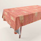 South West Anatolia  Antique Turkish Niche Kilim Print Tablecloth Gallery Image 1
