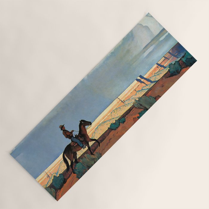 âDesert Journeyâ Western Art by Maynard Dixon Yoga Mat Gallery Image 1