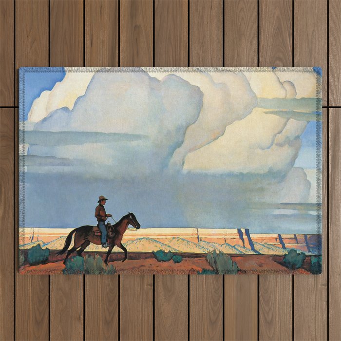 âDesert Journeyâ Western Art by Maynard Dixon Outdoor Rug Gallery Image 1