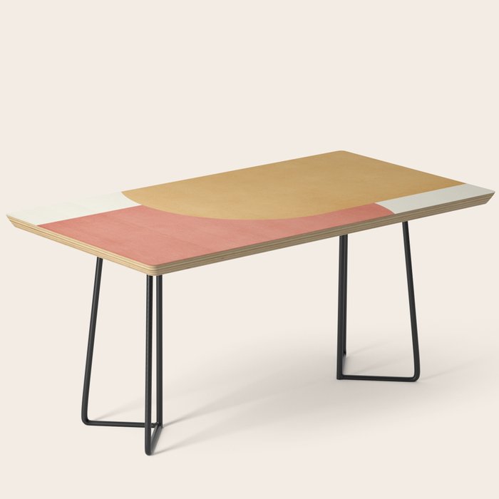 Halfmoon Colorblock - Pink Gold Coffee Table Gallery Image 1