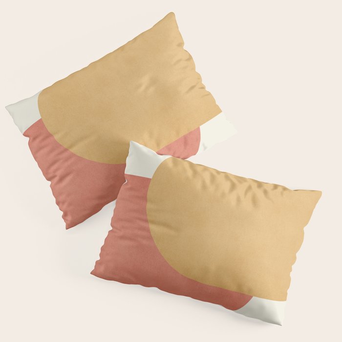 Halfmoon Colorblock - Pink Gold Pillow Sham Gallery Image 3