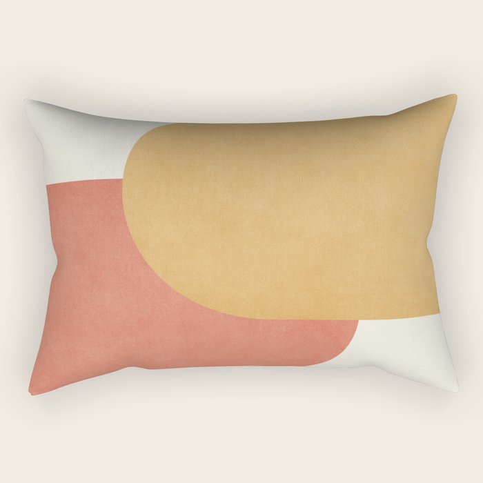 Halfmoon Colorblock - Pink Gold Rectangular Pillow Gallery Image 2