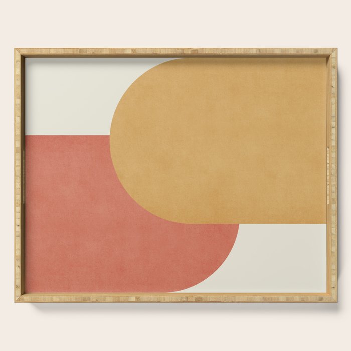 Halfmoon Colorblock - Pink Gold Serving Tray Gallery Image 1