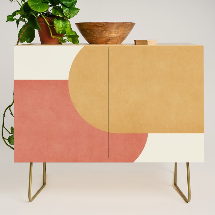 Halfmoon Colorblock - Pink Gold Credenza Gallery Image 1