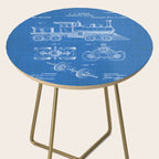 Train Locomotive Patent - Steam Train Art - Blueprint Side Table Gallery Image 2