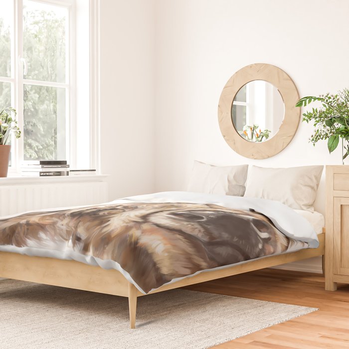Sneaky Highland Cow Duvet Cover Gallery Image 2