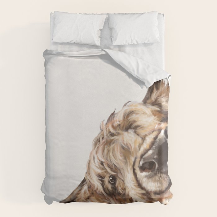 Sneaky Highland Cow Duvet Cover Gallery Image 1