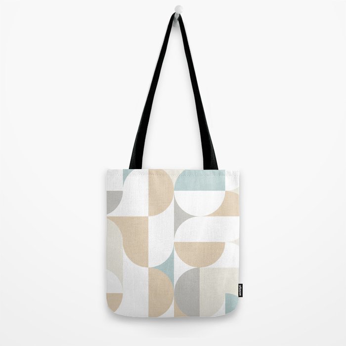 Mid-Mod Sun and Moon pattern - earthy grey blue pastels  Tote Bag Gallery Image 2