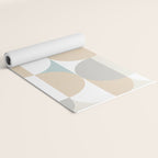 Mid-Mod Sun and Moon pattern - earthy grey blue pastels  Yoga Mat Gallery Image 2