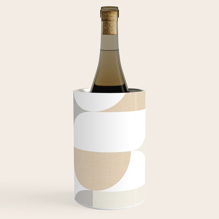 Mid-Mod Sun and Moon pattern - earthy grey blue pastels  Wine Chiller Gallery Image 3