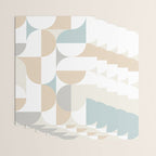 Mid-Mod Sun and Moon pattern - earthy grey blue pastels  Wrapping Paper Gallery Image 3