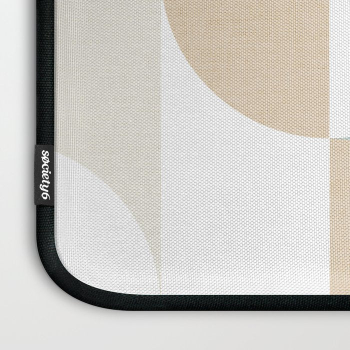 Mid-Mod Sun and Moon pattern - earthy grey blue pastels  Laptop Sleeve Gallery Image 3