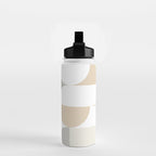 Mid-Mod Sun and Moon pattern - earthy grey blue pastels  Water Bottle Gallery Image 2