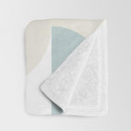 Mid-Mod Sun and Moon pattern - earthy grey blue pastels  Throw Blanket Gallery Image 3