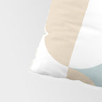 Mid-Mod Sun and Moon pattern - earthy grey blue pastels  Pillow Sham Gallery Image 4
