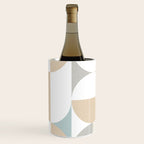Mid-Mod Sun and Moon pattern - earthy grey blue pastels  Wine Chiller Gallery Image 1