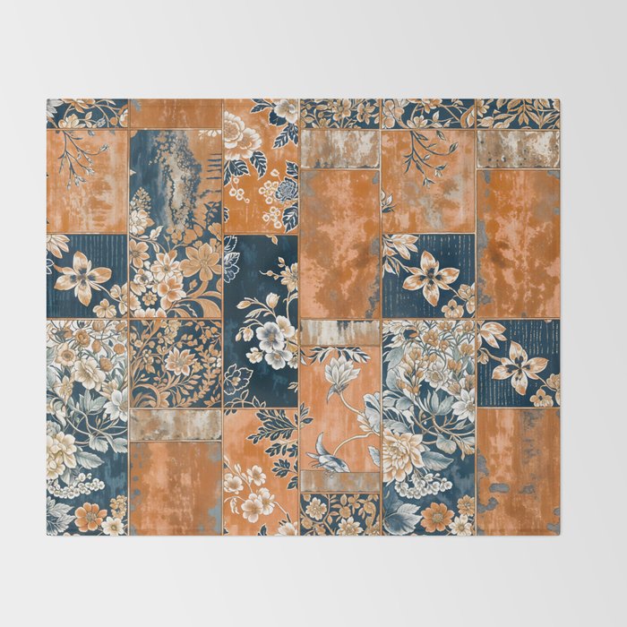 Floral Patches of Yesteryear Throw Blanket Gallery Image 2