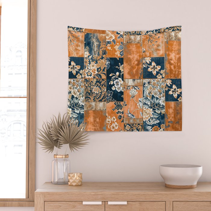 Floral Patches of Yesteryear Wall Tapestry Gallery Image 2