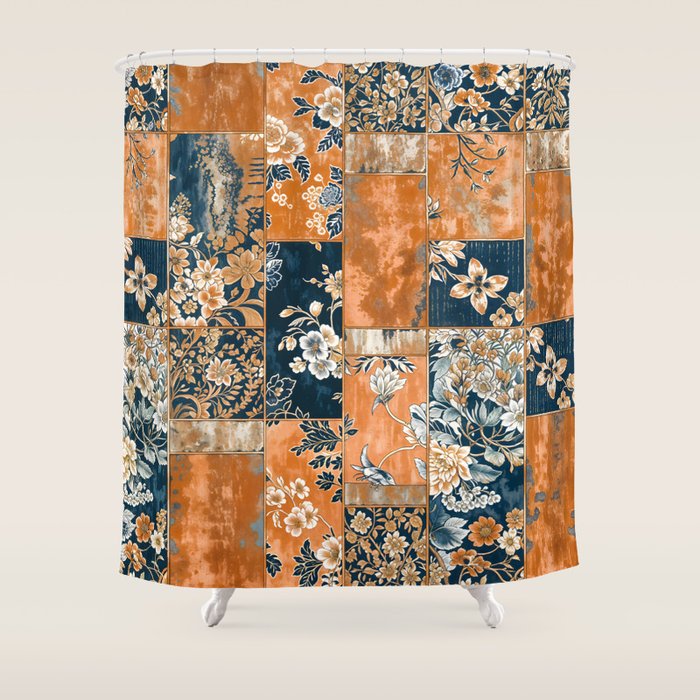 Floral Patches of Yesteryear Shower Curtain Gallery Image 1