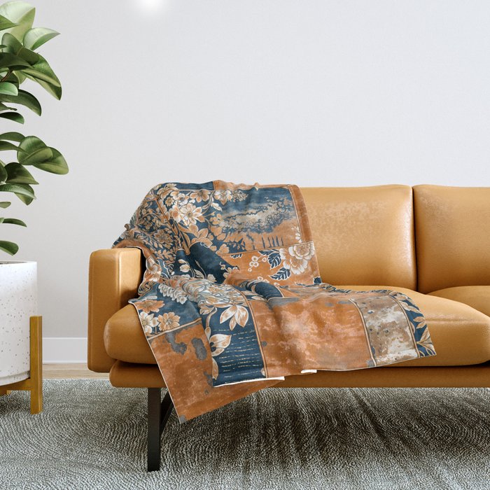 Floral Patches of Yesteryear Throw Blanket Gallery Image 1