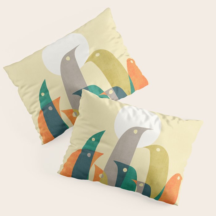 Wild birds at the beach Pillow Sham Gallery Image 1