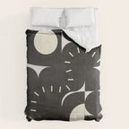 minimal black white shapes mid century Comforter Gallery Image 6