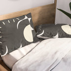 minimal black white shapes mid century Pillow Sham Gallery Image 2