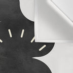 minimal black white shapes mid century Wall Tapestry Gallery Image 3