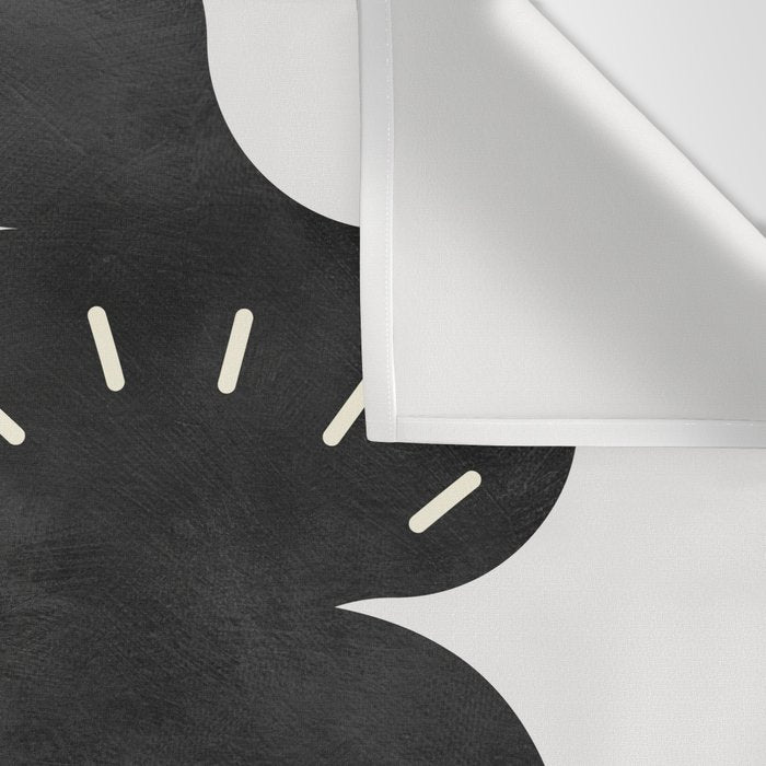 minimal black white shapes mid century Wall Tapestry Gallery Image 3