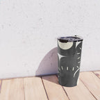 minimal black white shapes mid century Travel Mug Gallery Image 4