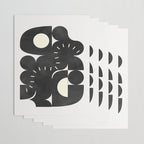minimal black white shapes mid century Wrapping Paper Gallery Image 3