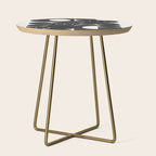 minimal black white shapes mid century Side Table Gallery Image 1