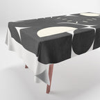 minimal black white shapes mid century Tablecloth Gallery Image 1