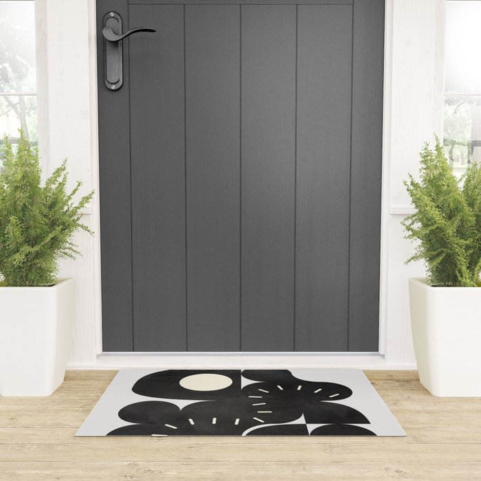 minimal black white shapes mid century Welcome Mat Gallery Image 3