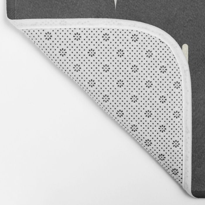 minimal black white shapes mid century Bath Mat Gallery Image 2