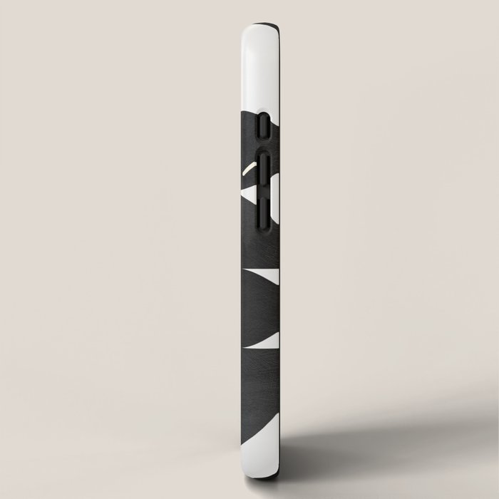 minimal black white shapes mid century iPhone Case Gallery Image 2