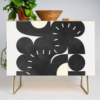 minimal black white shapes mid century Credenza Gallery Image 1