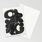 minimal black white shapes mid century Stationery Card Gallery Image 2