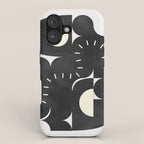 minimal black white shapes mid century iPhone Case Gallery Image 1